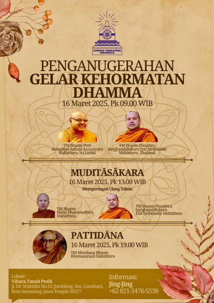 Penganugerahan Gelar Kehormatan Muditasakkara dan Pattidana
